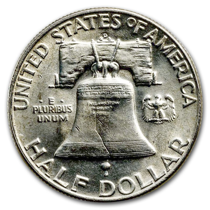 1948 Franklin 90% Silver Half Dollar Denver - Uncirculated - CoinsTV