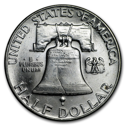 1948 Franklin 90% Silver Half Dollar Philadelphia - Uncirculated - CoinsTV