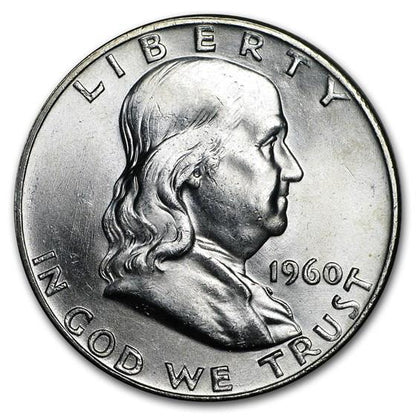 1960 Franklin 90% Silver Half Dollar Denver - Uncirculated - CoinsTV