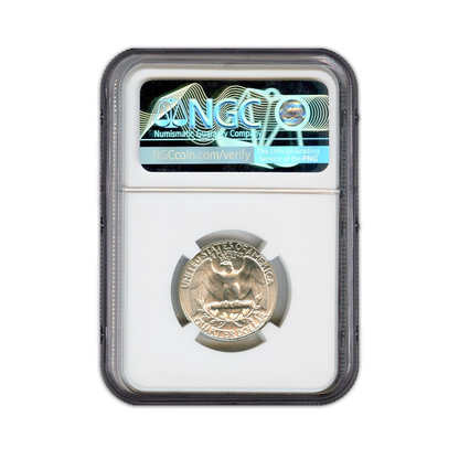 1960 Washington Quarter Type B Reverse - Bill Fivaz Sign. and Cherry Pickers Guide Label - NGC MS66 - CoinsTV