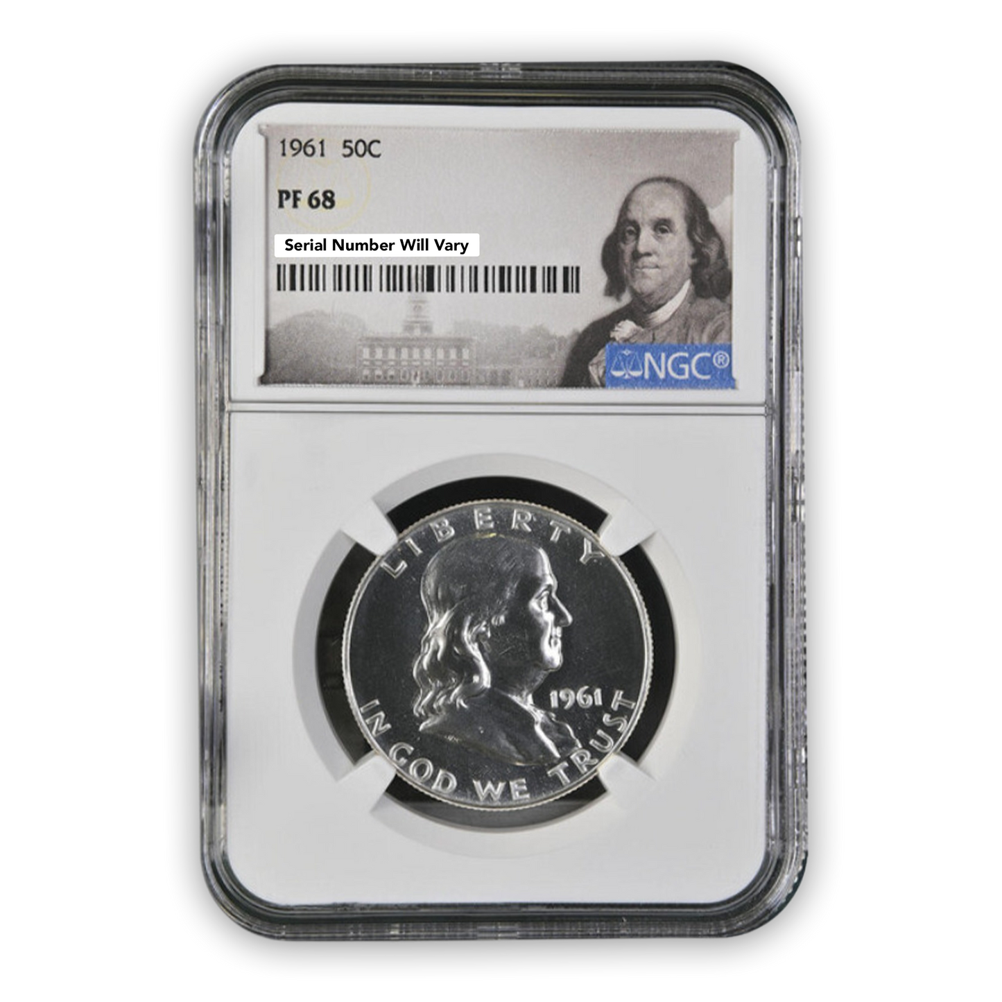 1961 Franklin Silver Half Dollar - Exclusive Label - NGC PF68