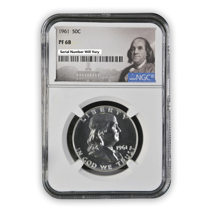 1961 Franklin Silver Half Dollar - Exclusive Label - NGC PF68