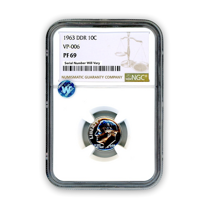 1963 Roosevelt Dime - DDR VP-006 NGC PF69 Sight White - CoinsTV