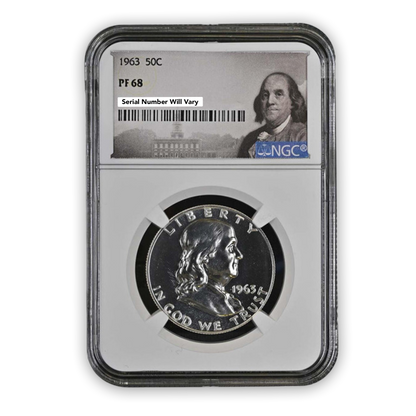 1963 Franklin Silver Half Dollar - Exclusive Label - NGC PF68