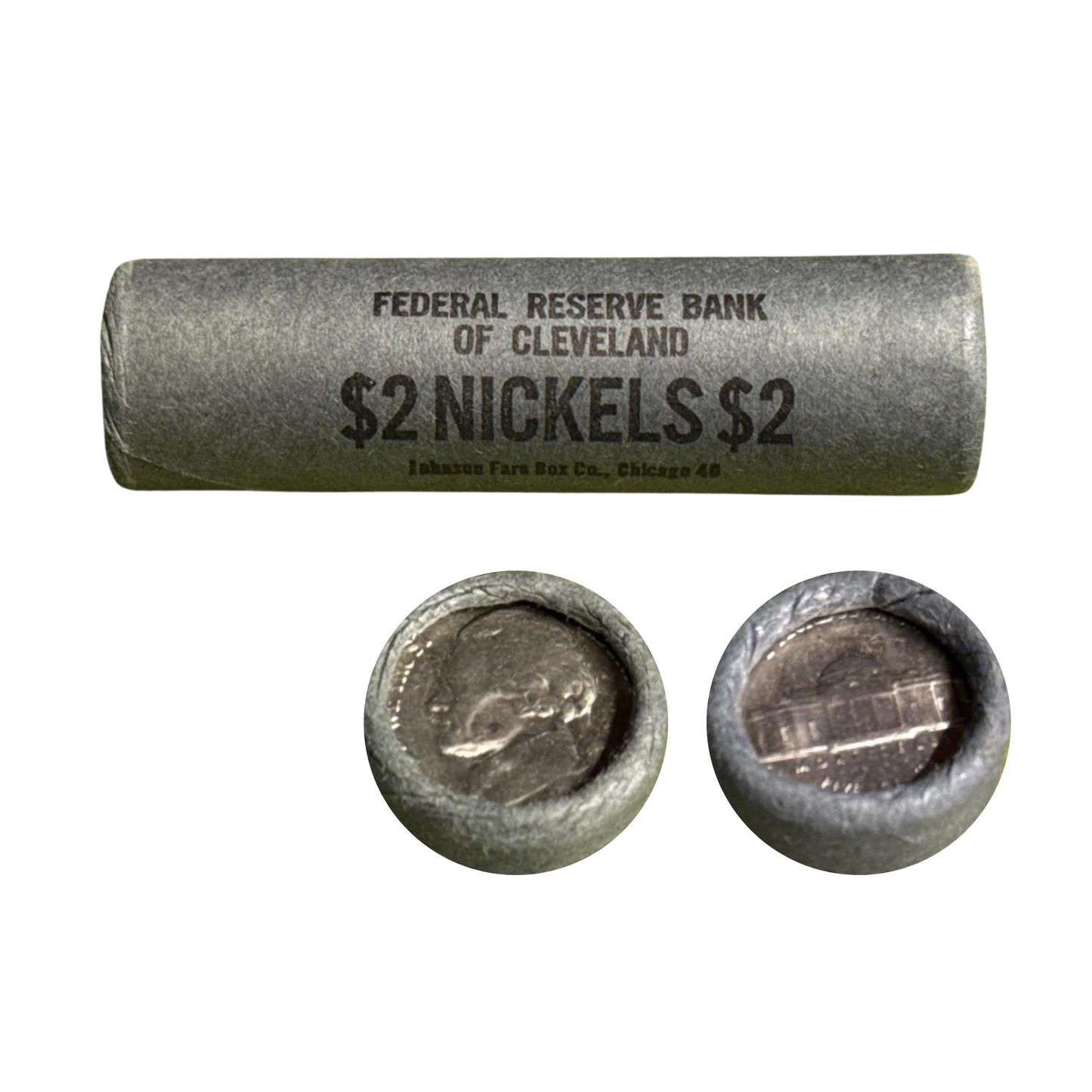 1964-P Jefferson Nickel Uncirculated - Original Bank-Wrapped Roll - CoinsTV