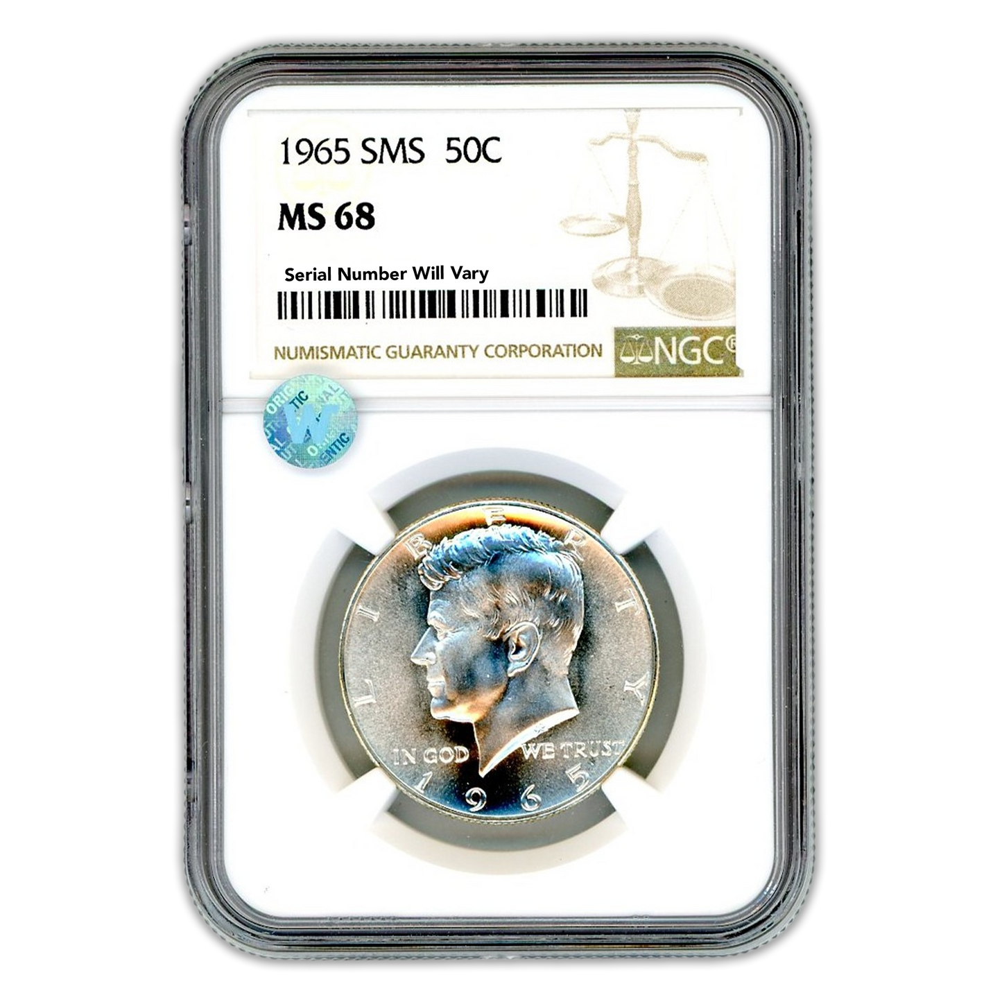 1965 Kennedy Half Dollar - Special Mint Set - NGC MS68 Sight White - CoinsTV