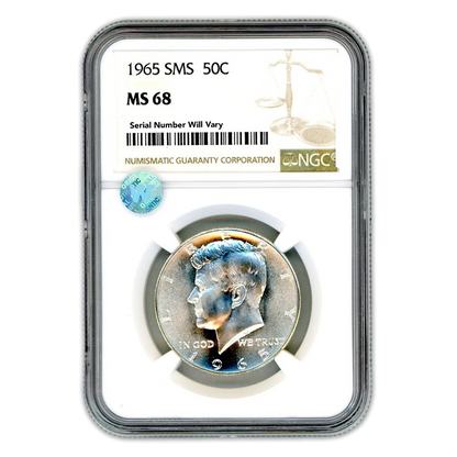 1965 Kennedy Half Dollar - Special Mint Set - NGC MS68 Sight White - CoinsTV