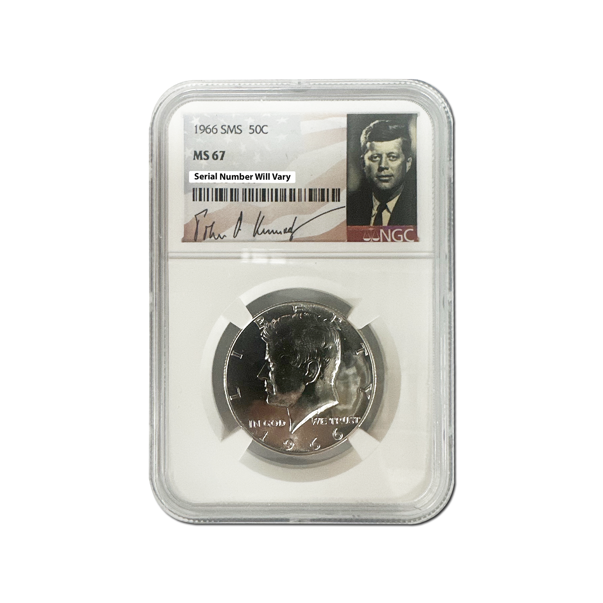 1966 Kennedy Half Dollar - Special Mint Set - Kennedy Label - NGC MS67 - CoinsTV