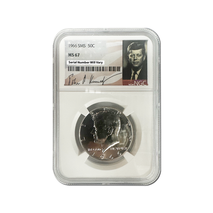 1966 Kennedy Half Dollar - Special Mint Set - Kennedy Label - NGC MS67 - CoinsTV