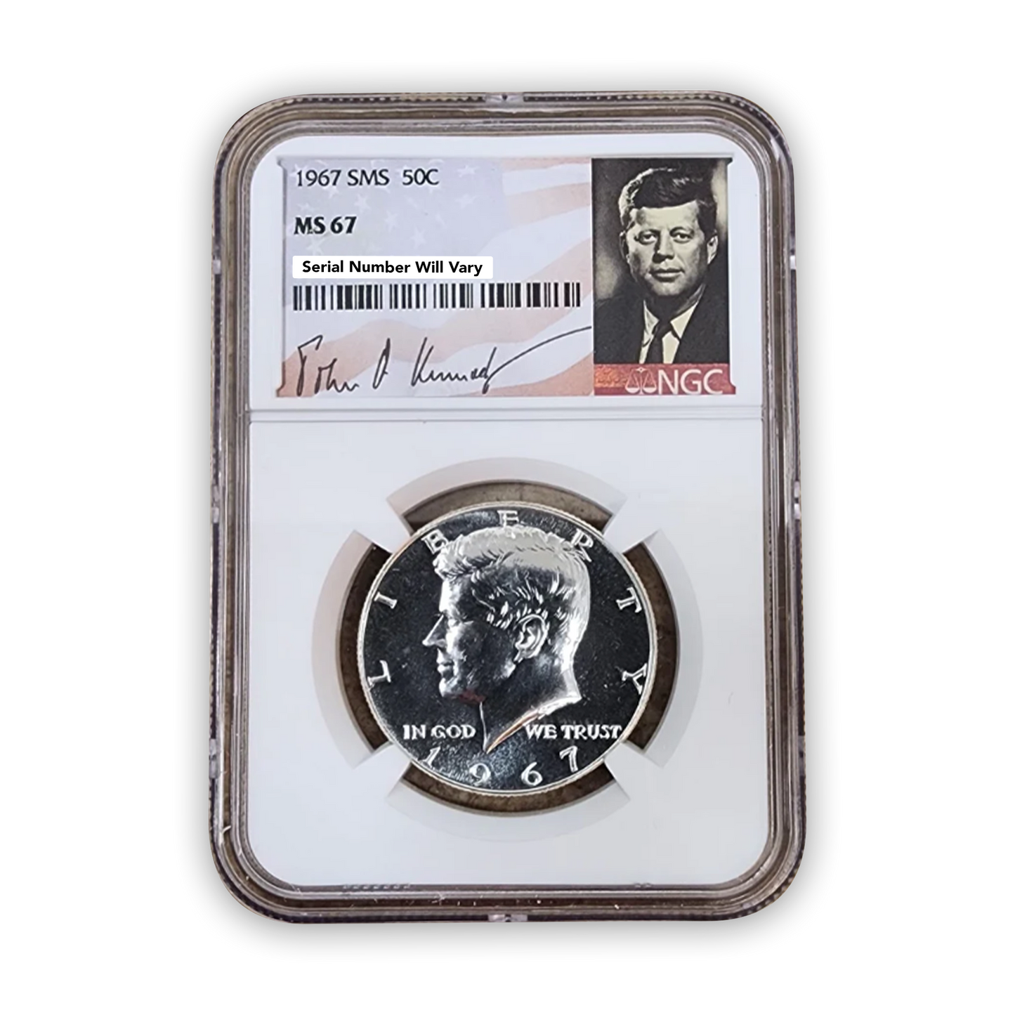 1967 Kennedy Half Dollar - Special Mint Set - Kennedy Label - NGC MS67 - CoinsTV