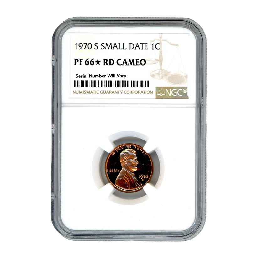 1970-S Lincoln Cent - Small Date -  NGC PF66 RD Star Cameo