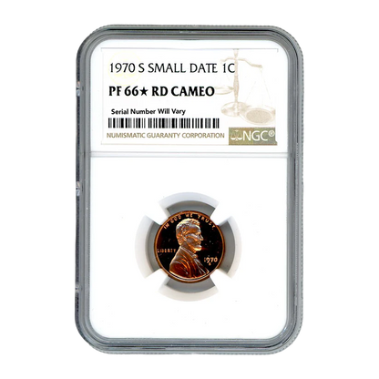 1970-S Lincoln Cent - Small Date -  NGC PF66 RD Star Cameo