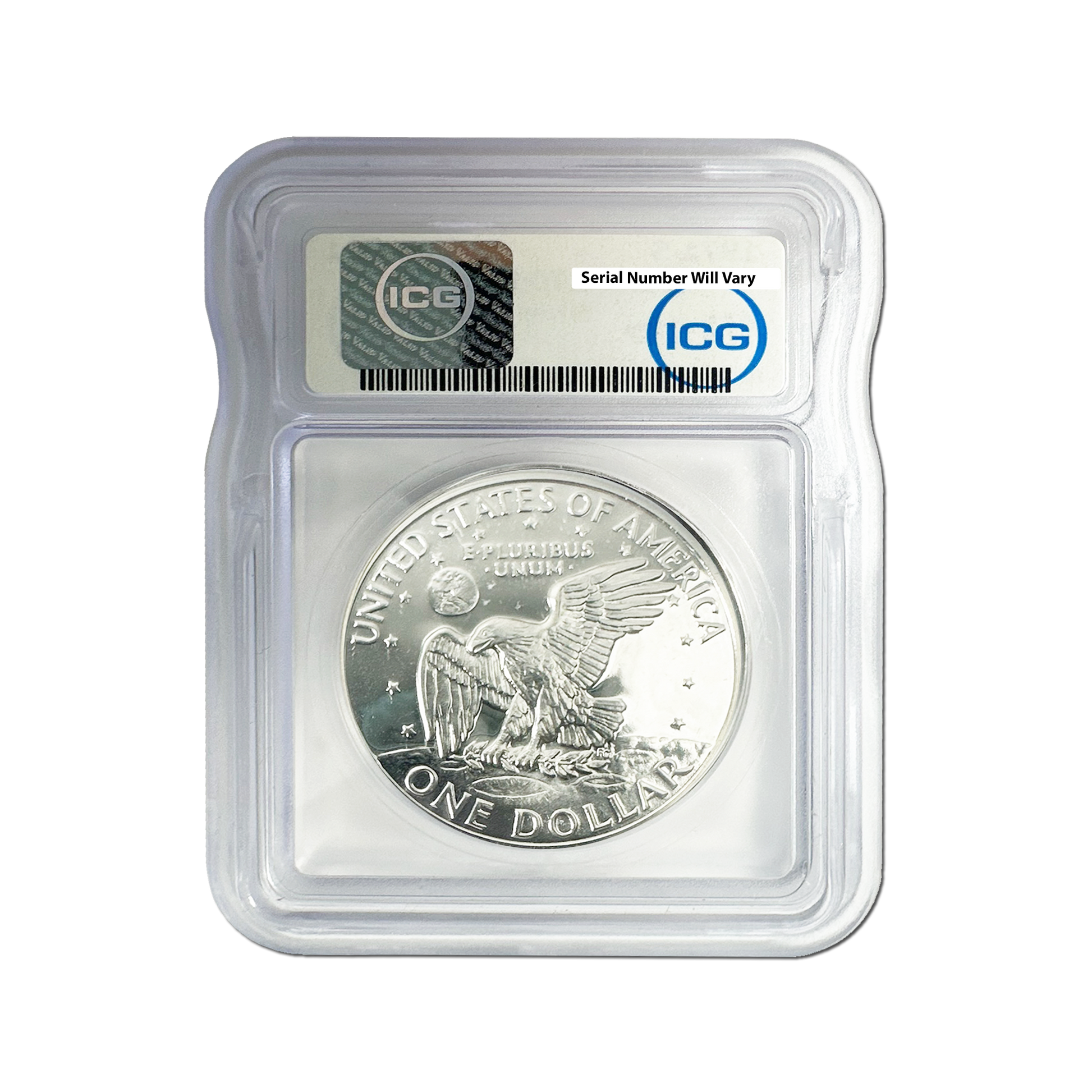 1971-S Eisenhower Silver Dollar - Austin Hutto Signature Label - ICG PR70  DCAM