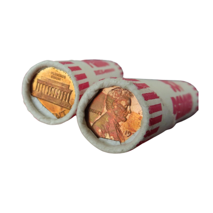 1977-P Lincoln Memorial Cent Uncirculated - Bank-Wrapped Roll - CoinsTV