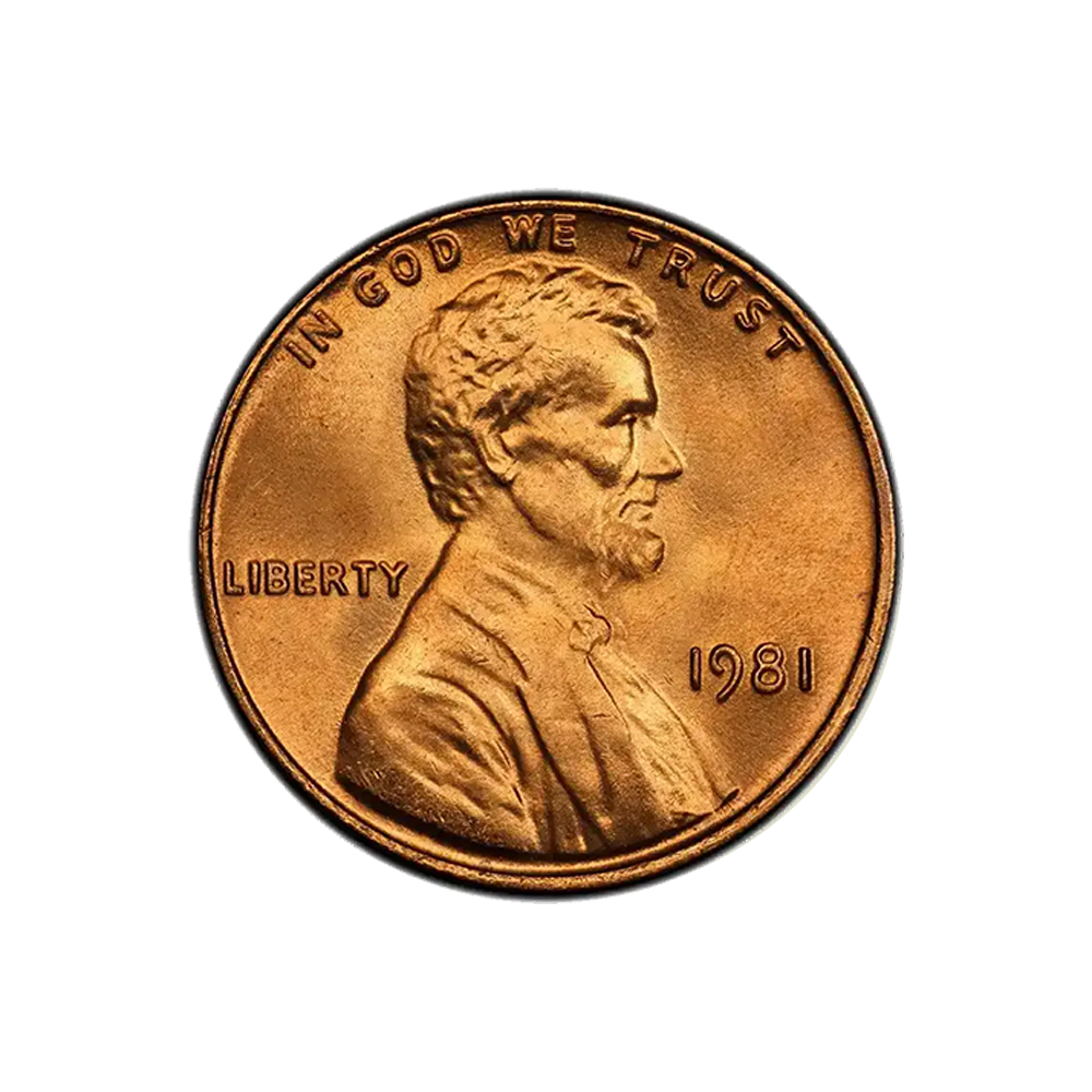 1981-D Lincoln Cent Uncirculated - Original Bank Wrapped Roll