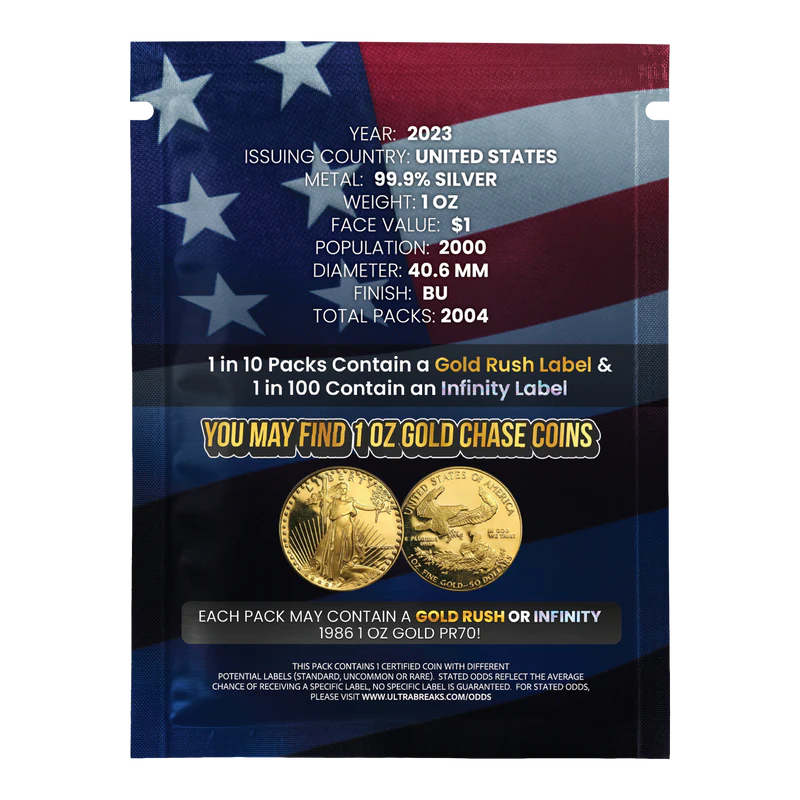 2023 Ultrabreaks Silver Eagles MS70 Pack - Made in the USA - CoinsTV