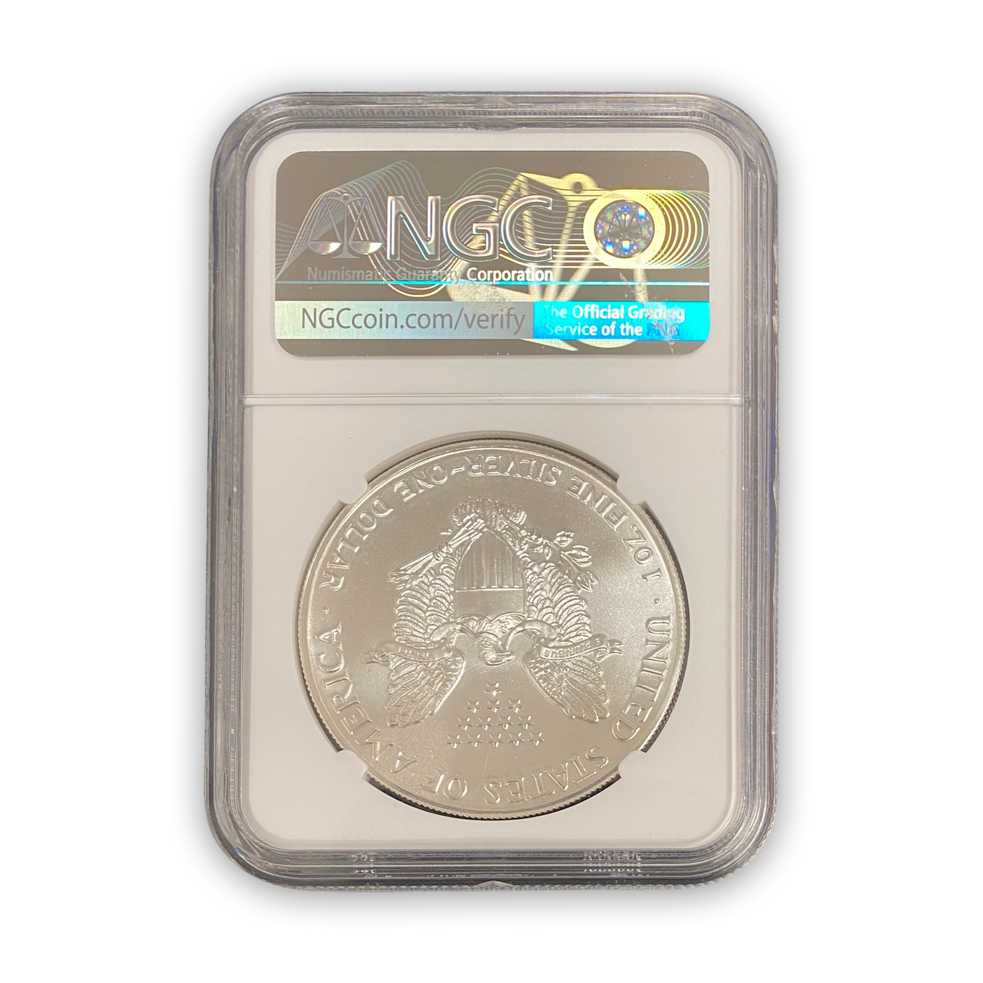 1986 Silver Eagle - NGC MS70 Sight White - CoinsTV
