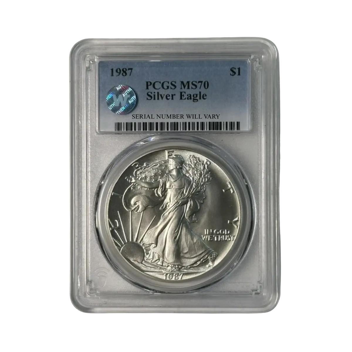 1987 Silver Eagle - PCGS MS70 Sight White
