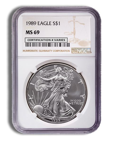 1989 Silver Eagle - Business Strike - NGC MS69