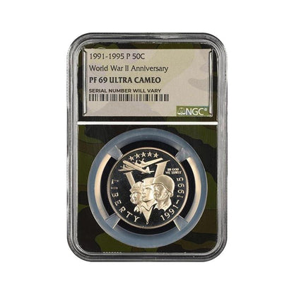 1991-1995 WWII Half Dollar - NGC PF69 Ultra Cameo - CoinsTV