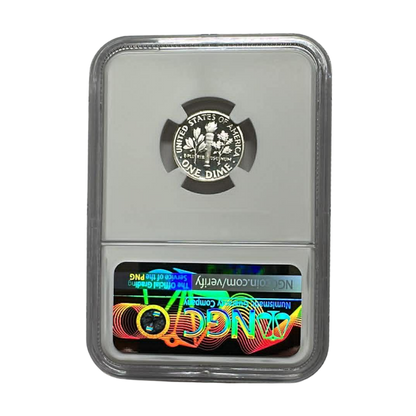 1992-S Roosevelt Silver Dime - NGC PF69UCAM - Roosevelt Signature Label
