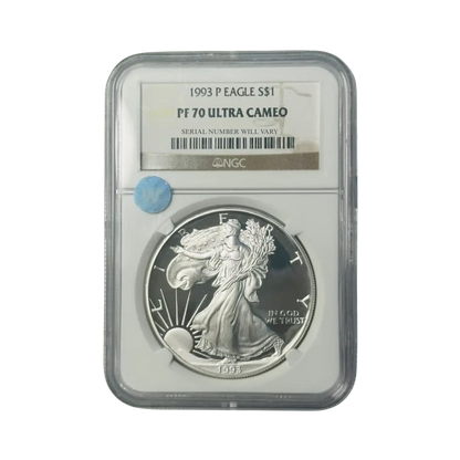 1993 Silver Eagle - NGC PF70UCAM Sight White