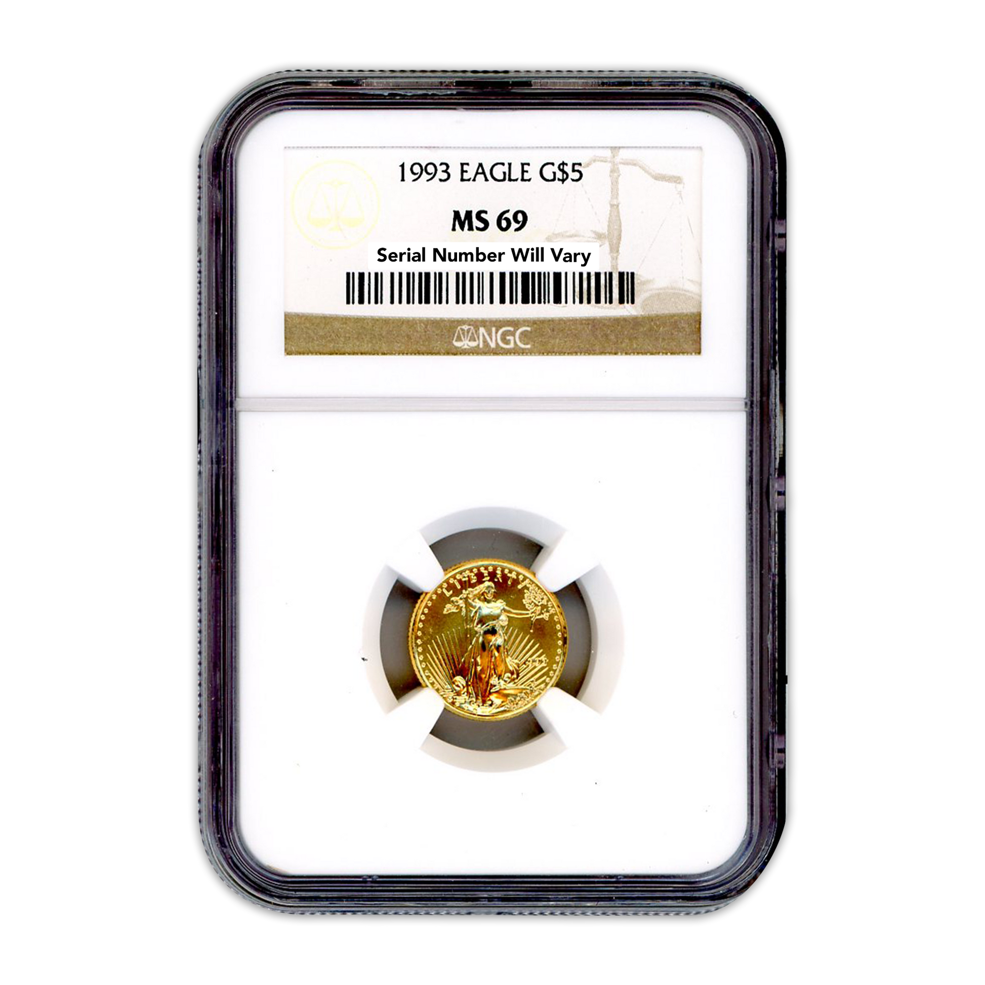 1993 $5 Gold Eagle - NGC MS69 - CoinsTV