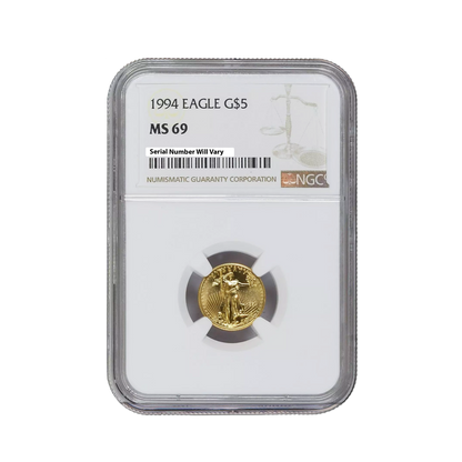 1994 $5 Gold Eagle - NGC MS69 - CoinsTV
