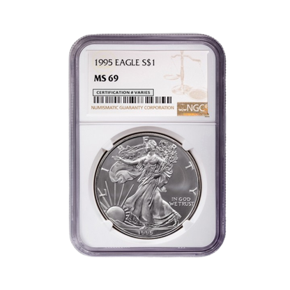 1995 Silver Eagle - Business Strike - NGC MS69 - CoinsTV