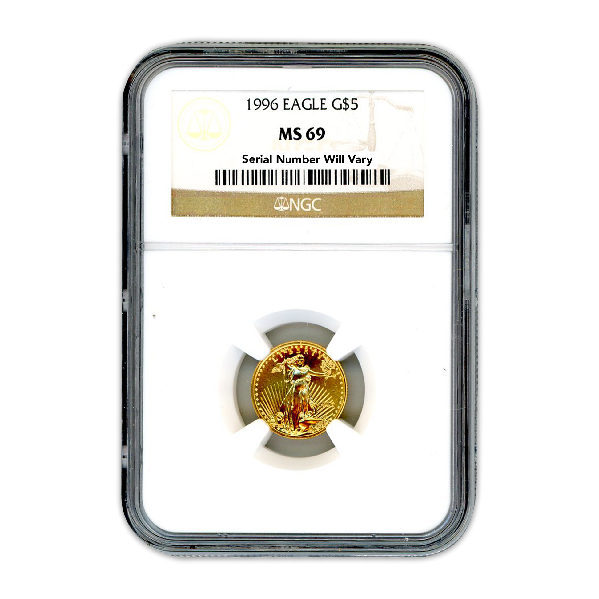 1996 $5 Gold Eagle - NGC MS69 - CoinsTV