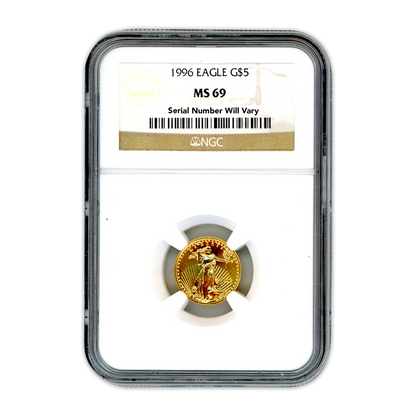 1996 $5 Gold Eagle - NGC MS69 - CoinsTV
