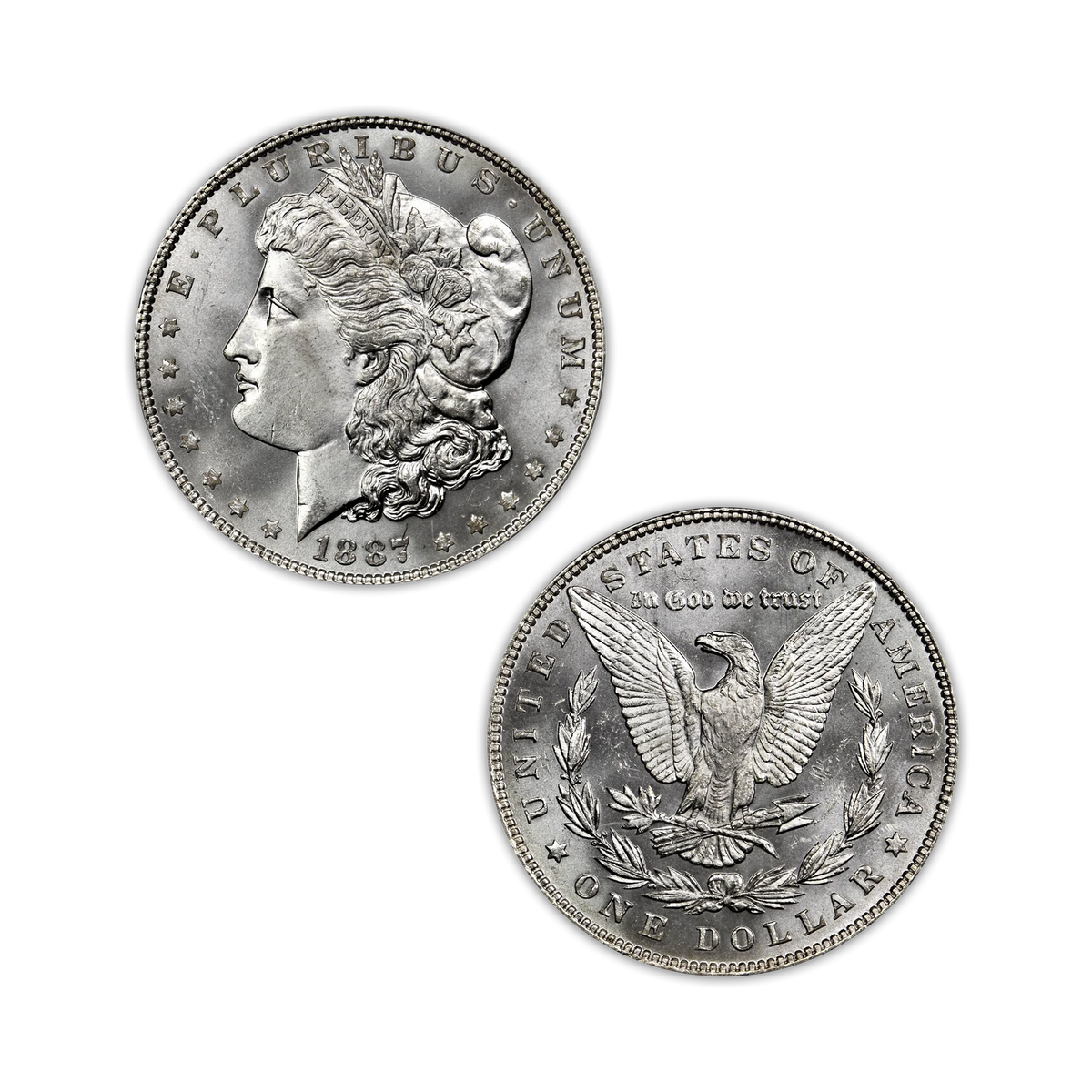 1887 Morgan Silver Dollar Philadelphia - Brilliant Uncirculated
