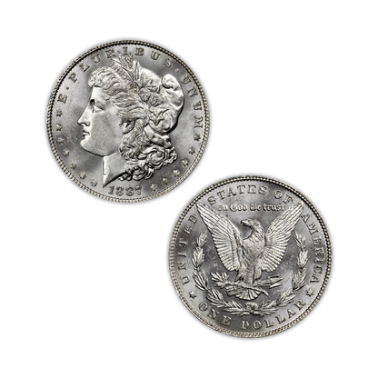 1887 Morgan Silver Dollar Philadelphia - Brilliant Uncirculated