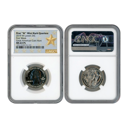 2019 Lowell Quarter Dollar West Point - NGC MS63 PL First Week Great American Coin Hunt