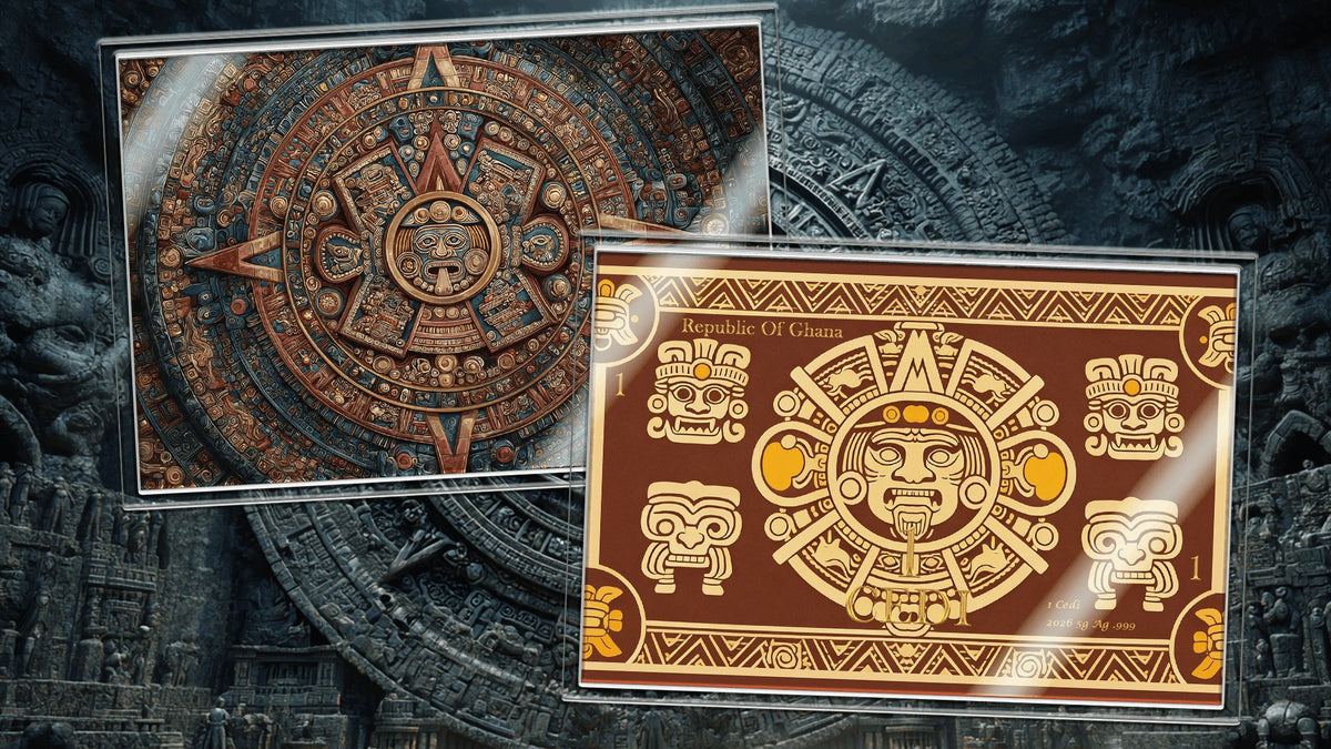 2026 Ghana Aztec Calendar 5g Silver Foil