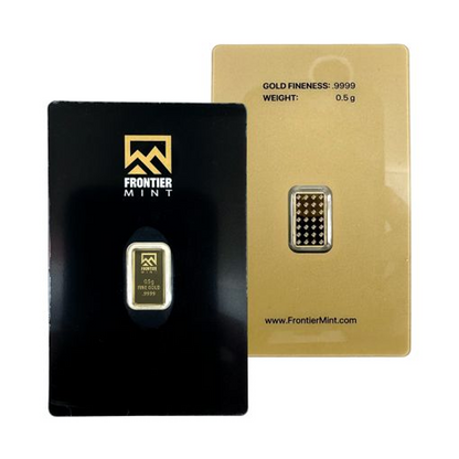 1/2 gram Gold Bar - Frontier Mint (Carded)