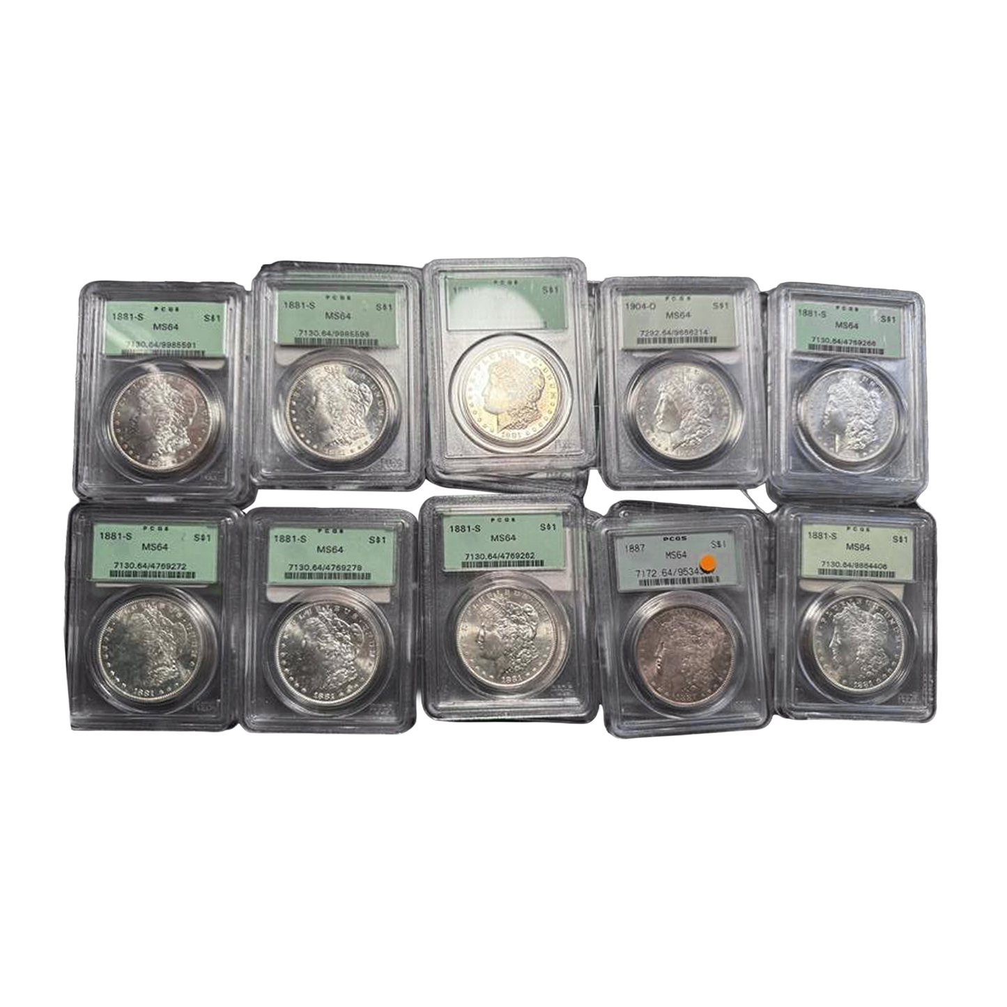 1881-S Morgan Silver Dollar - PCGS MS64 Old Green Holder - CoinsTV