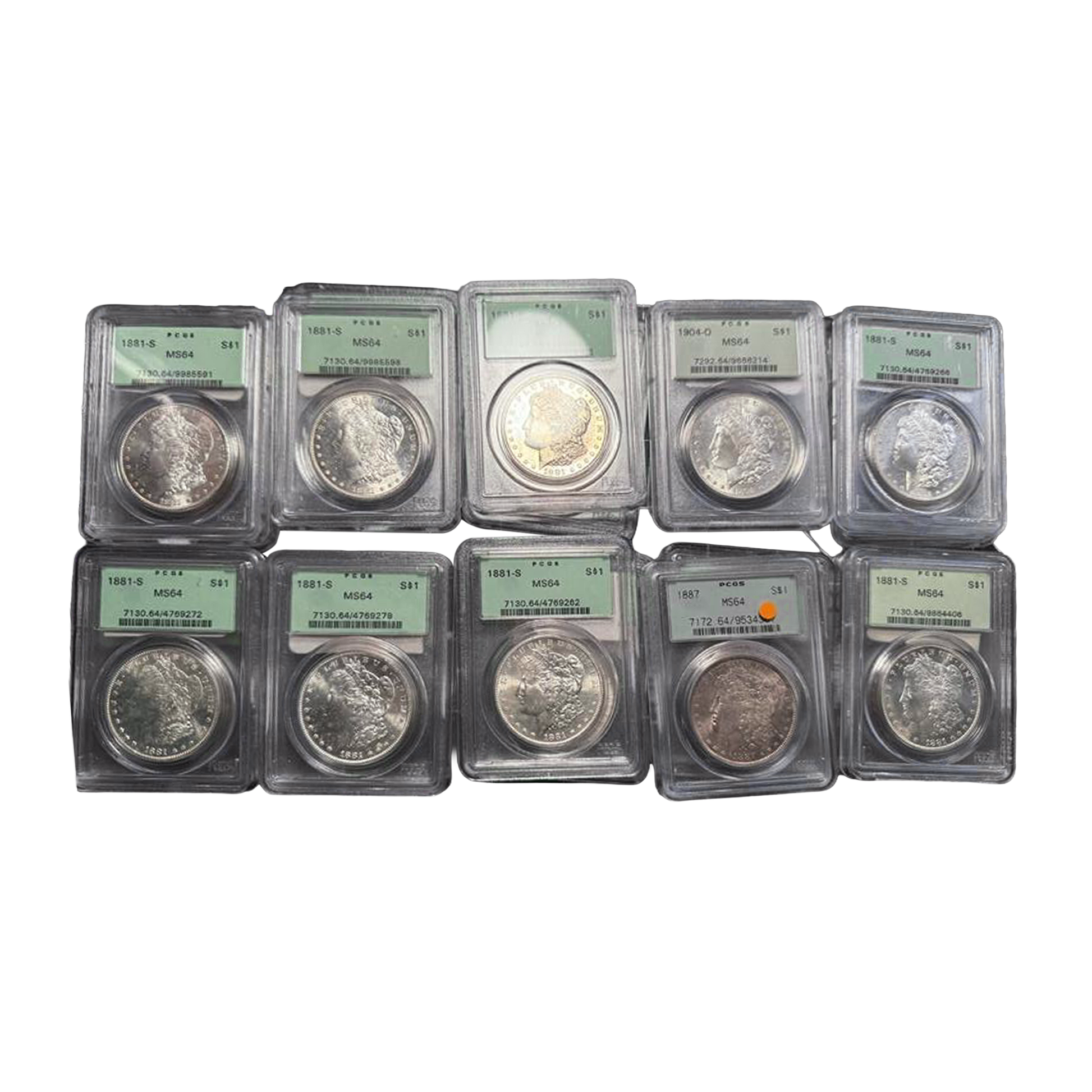 1881-S Morgan Silver Dollar - PCGS MS64 Old Green Holder - CoinsTV