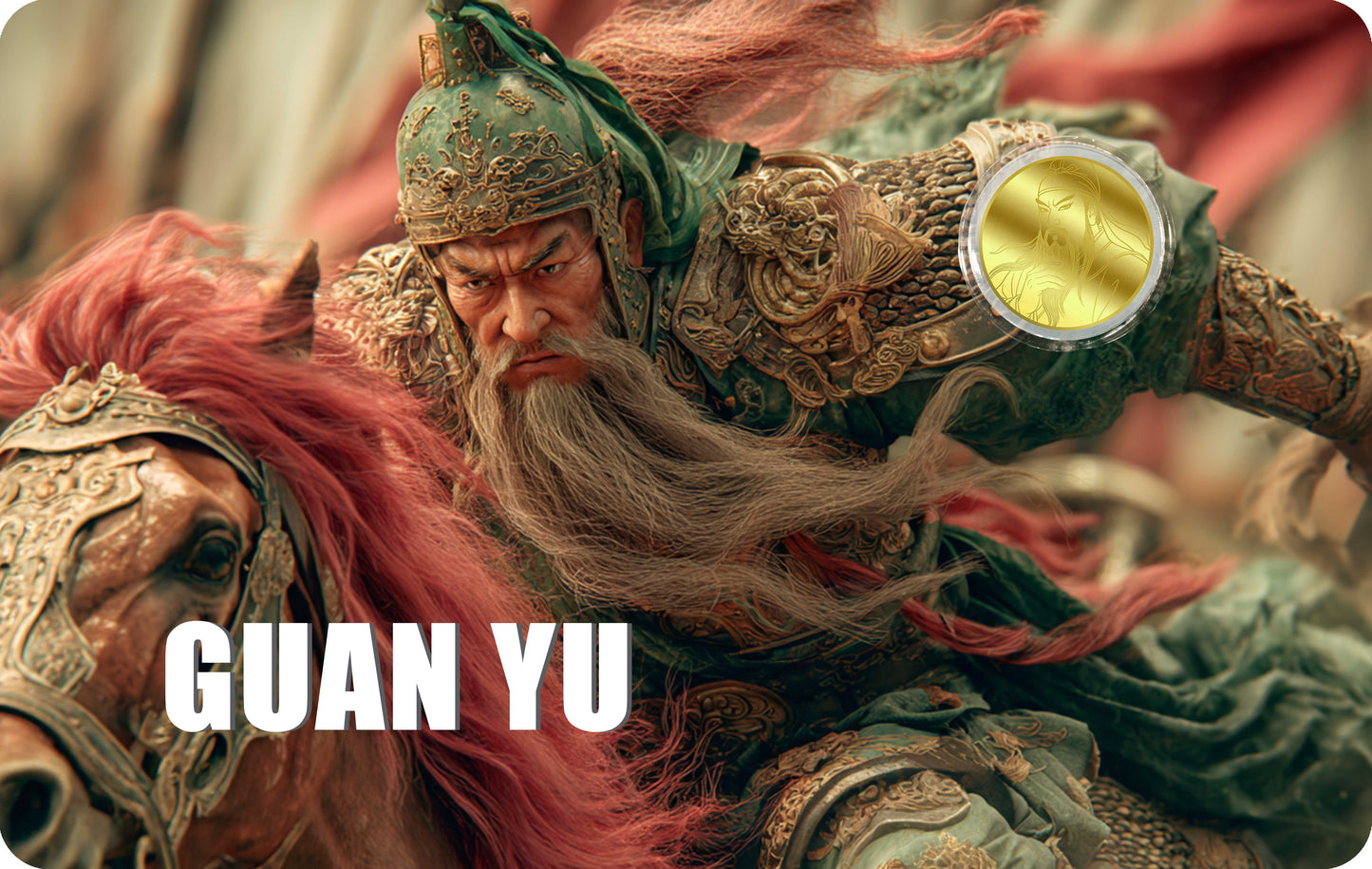 2026 Liberia Guan Yu 1/1000 oz Gold Coin in Card