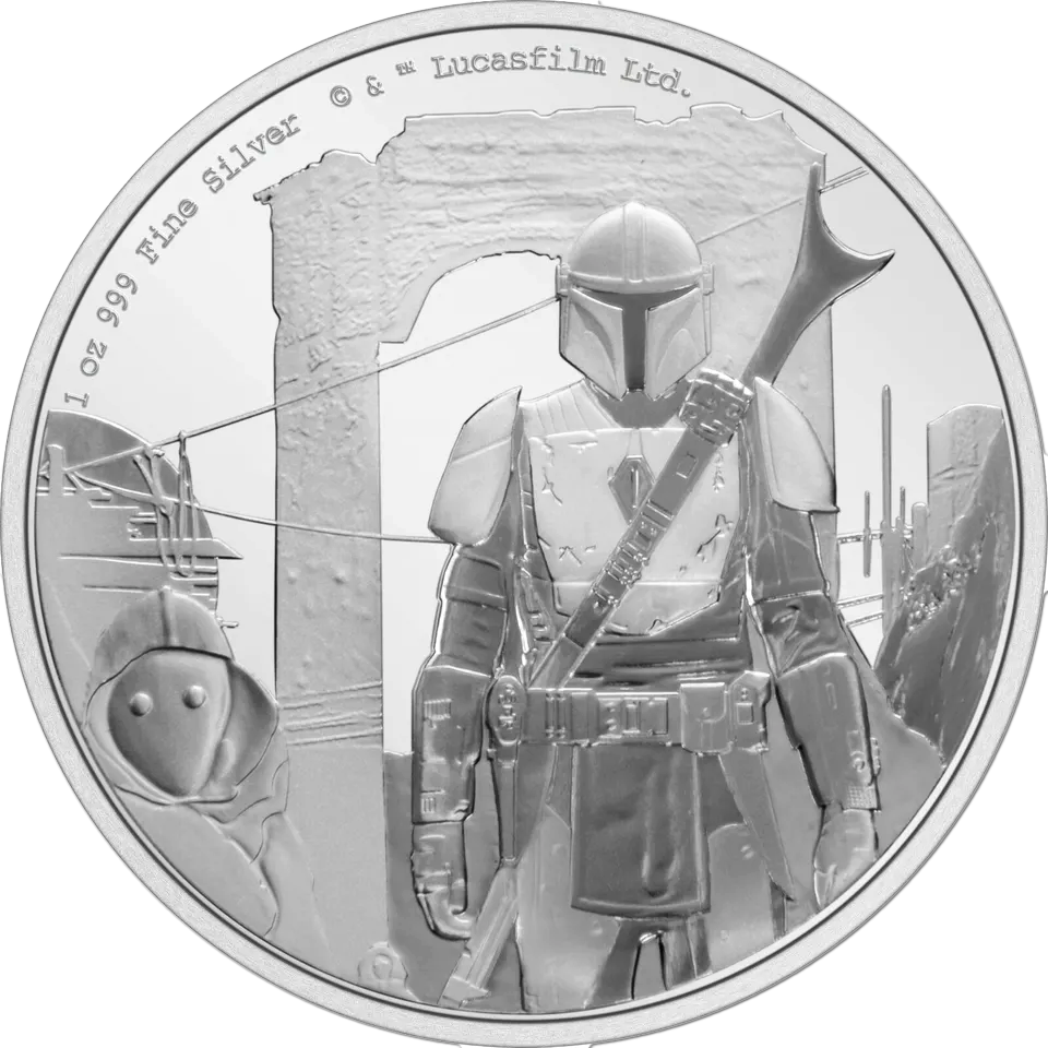 2021 Mandalorian Classic - The Mandalorian 1oz Silver Coin - CoinsTV