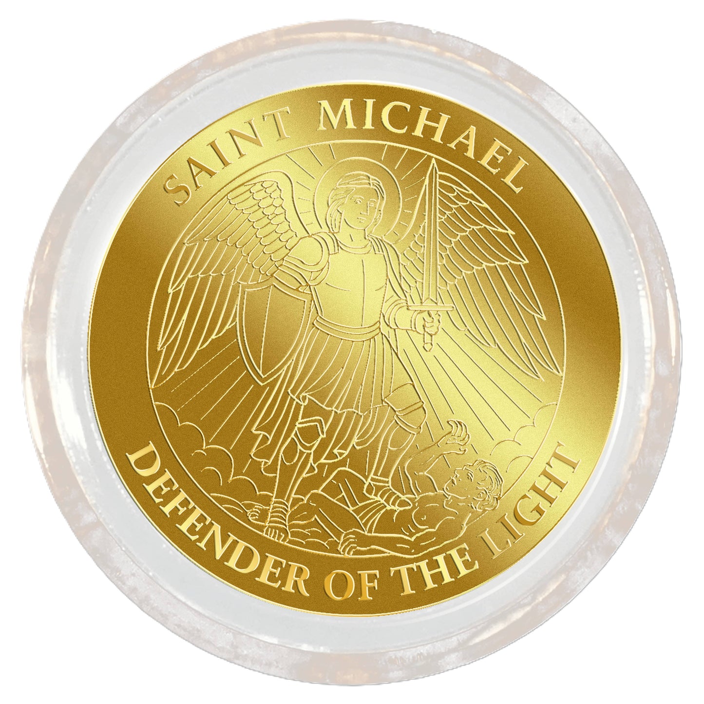 2026 Liberia Archangel Michael 1/1000 oz Gold Coin in Card - CoinsTV