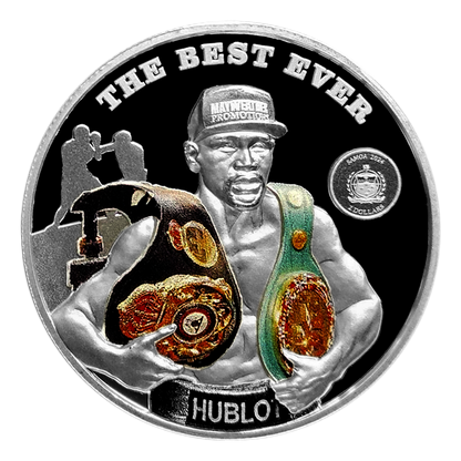 2024 Samoa Floyd Mayweather HR Colorized 1 oz Silver Coin - CoinsTV