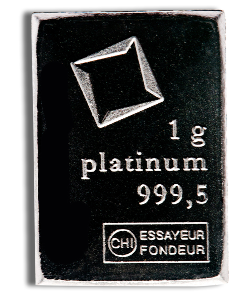 1 gram Platinum Bar - Brand Varies (No Card) - CoinsTV