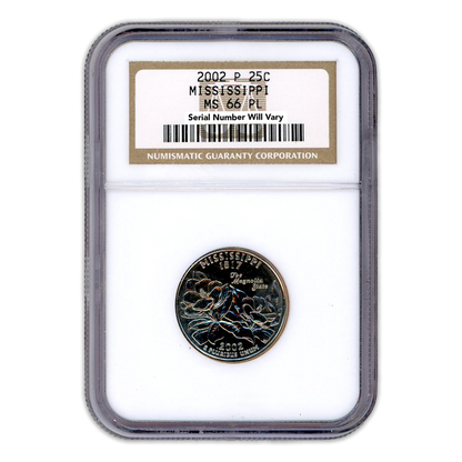 2002 Mississippi State Quarter Philadelphia - NGC MS66 PL- Prooflike - CoinsTV