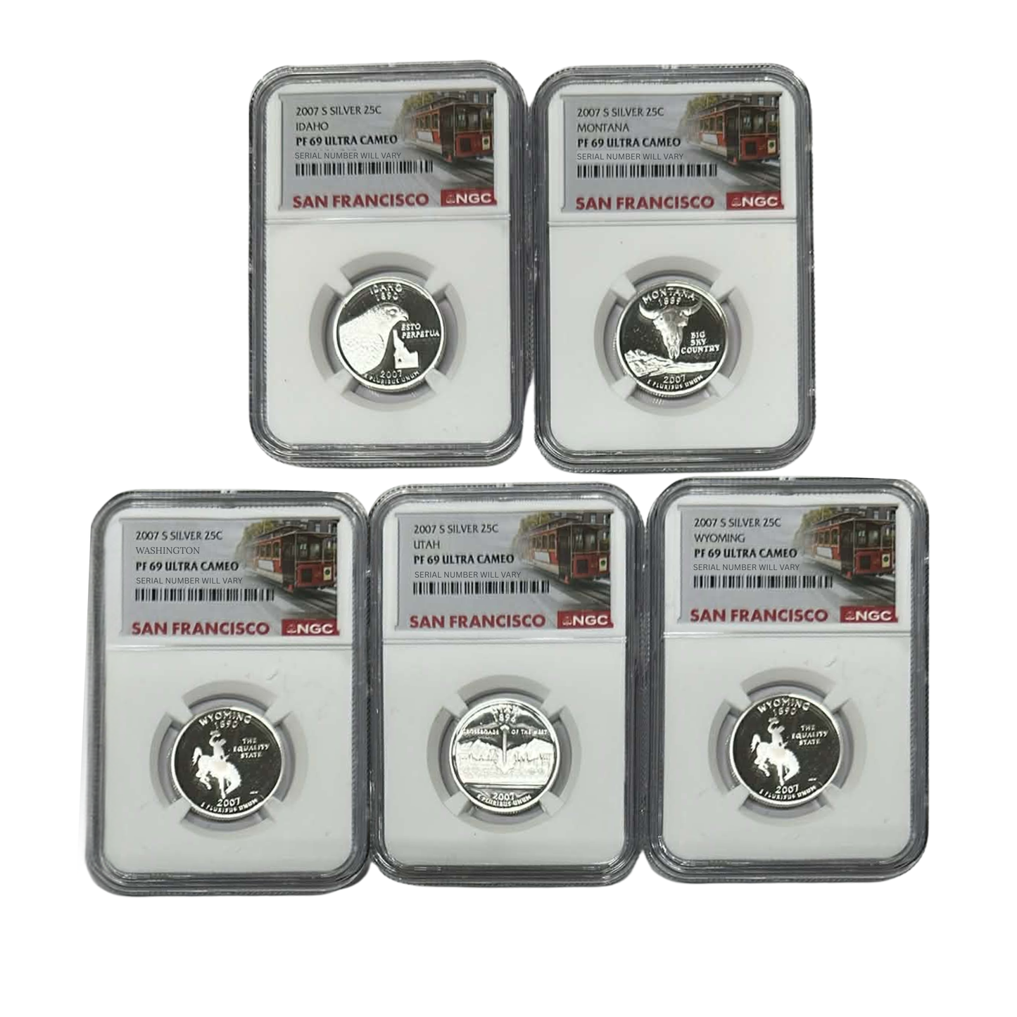 2007 Silver Quarters PF69 UCAM San Francisco Label Grab Bag - CoinsTV