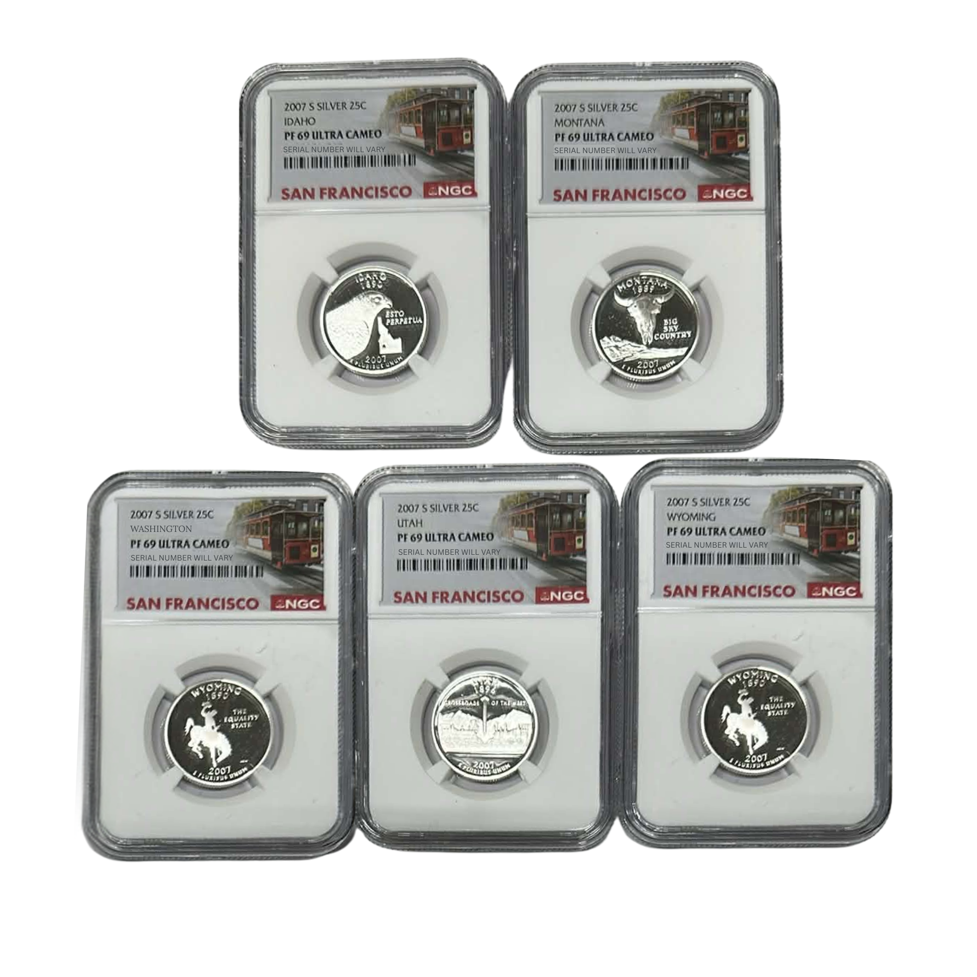 2007 Silver Quarters PF69 UCAM San Francisco Label Grab Bag - CoinsTV