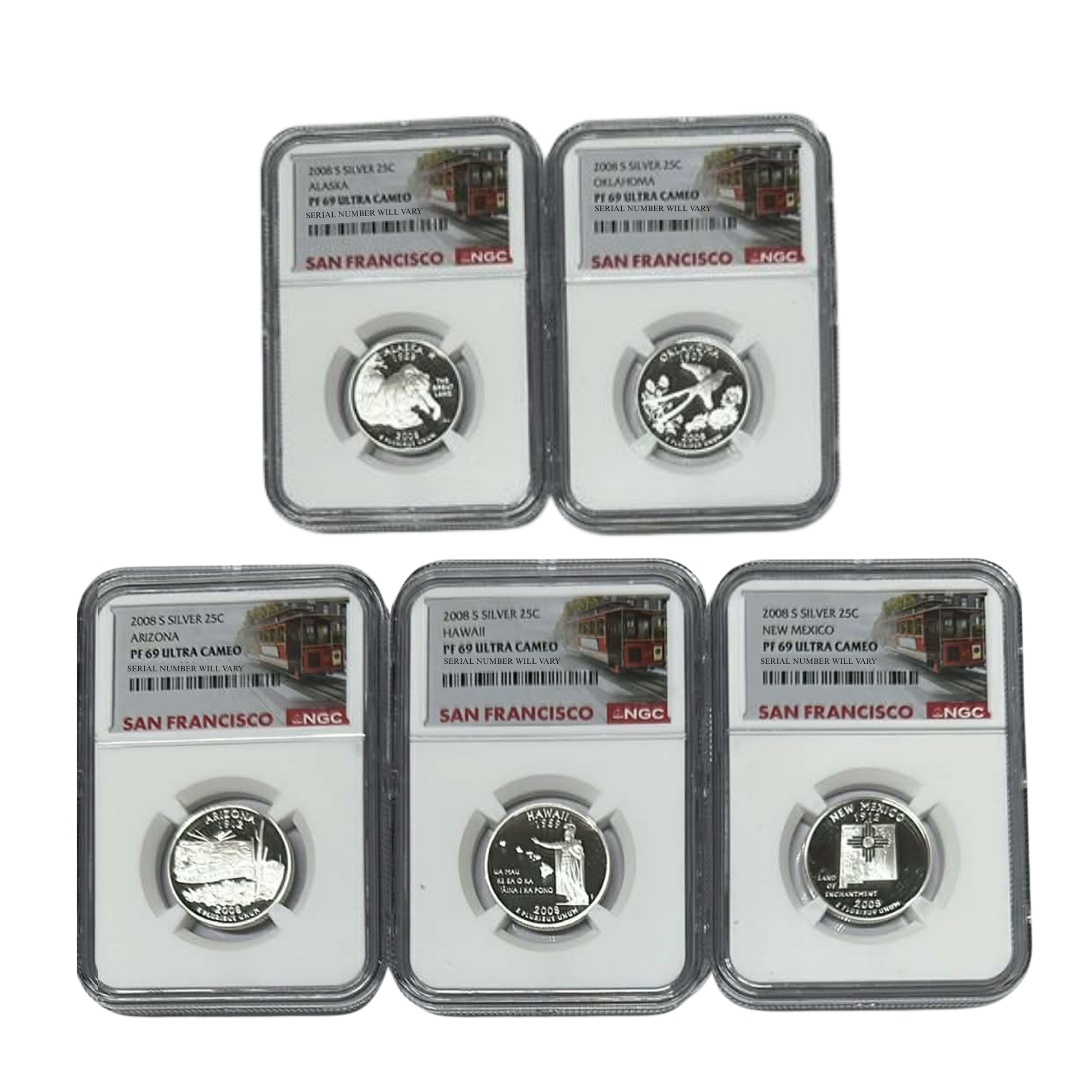 2008 Silver Quarters PF69 UCAM San Francisco Label Grab Bag - CoinsTV