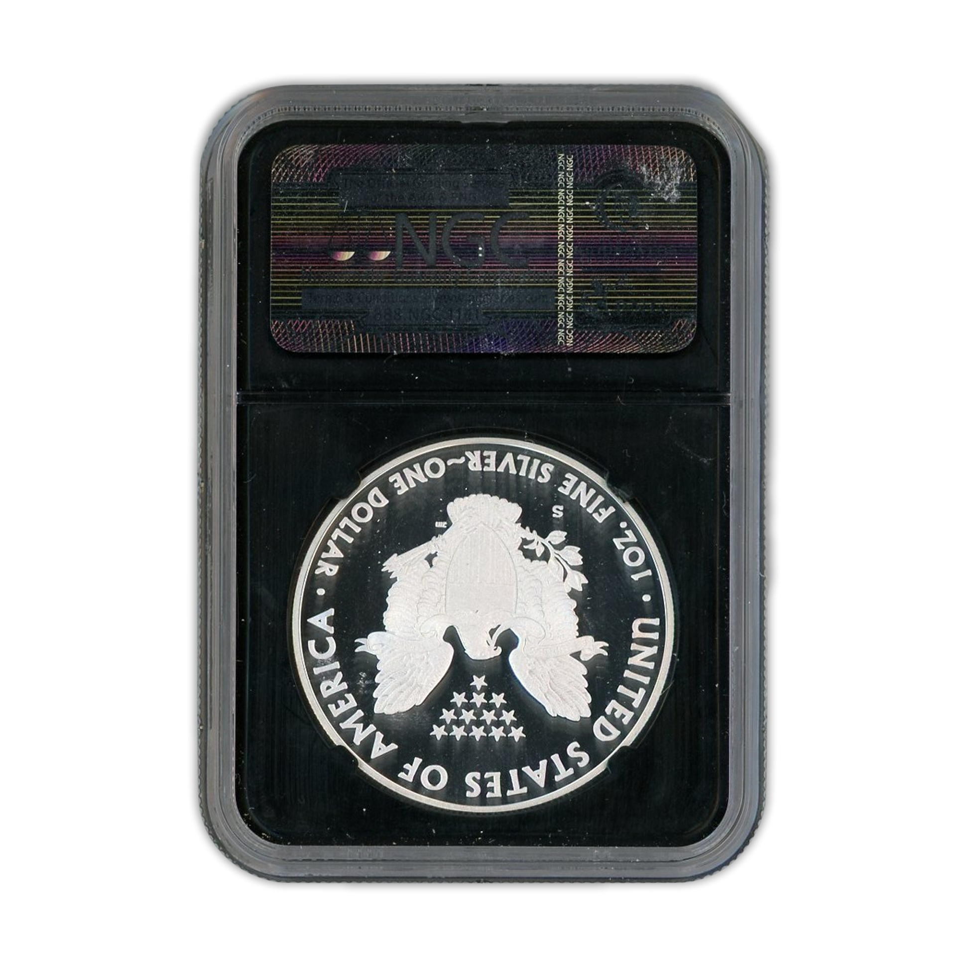 2012-S Silver Eagle San Francisco - NGC PF70 Ultra Cameo Coin and Currency set - CoinsTV