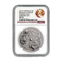 2017 Dragon & Phoenix Error 1 Oz Silver - Perth Mint - Business