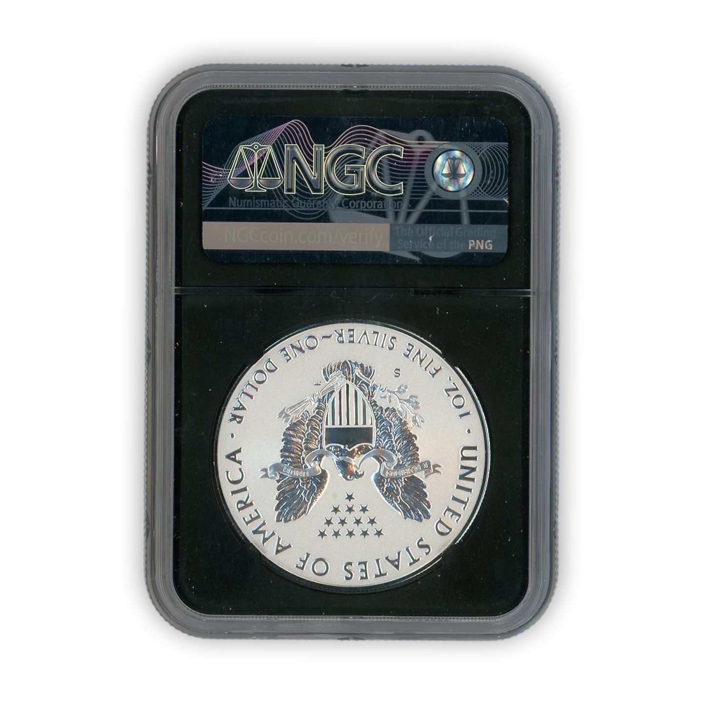 2019-S Silver Eagle Dollar San Francisco NGC PF69 Enhanced Reverse First Releases Trolley Label - CoinsTV
